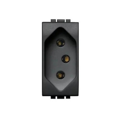 Tomada 2 Polos e Terra 20A BTicino Axolute Preto Legrand