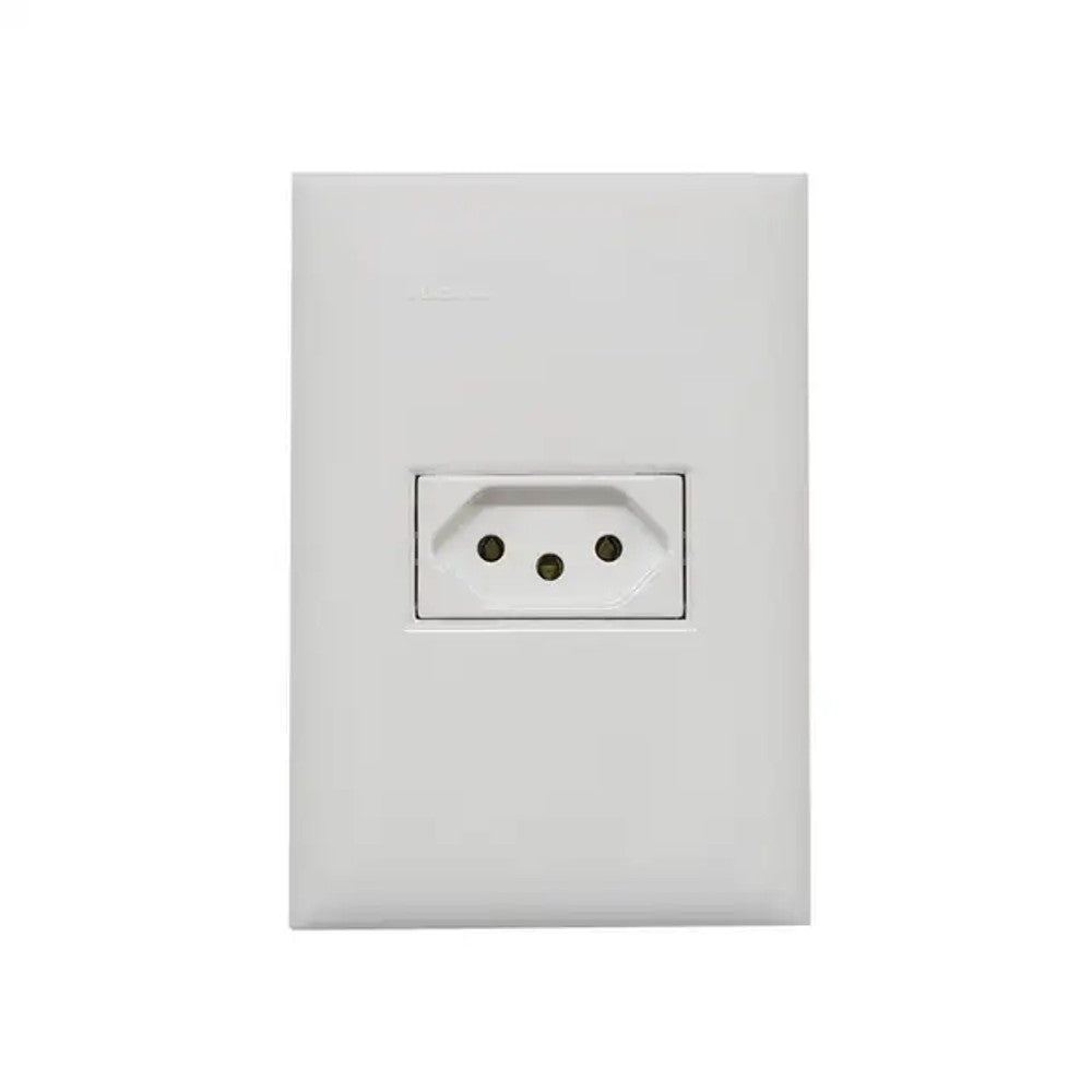 Tomada 2 Polos e Terra 10A com Placa M5A65S Thesi Legrand Branco