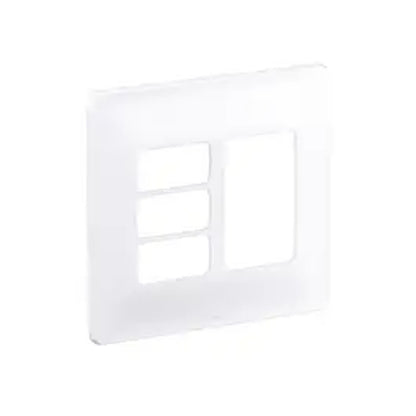 Placa 4x4 3 Postos Separados com 3 Juntas Zeffia Branco