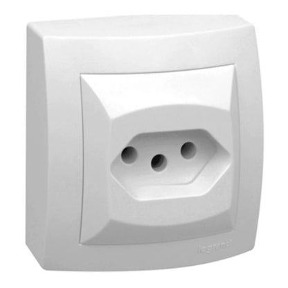Tomada 2P T 10A 4165S Simples Branco Living Light Legrand