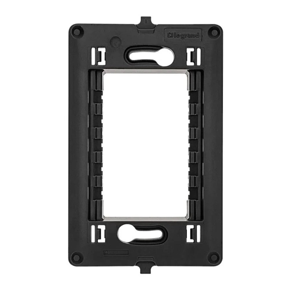 Suporte 2x4 para 3 Módulos Linha Plus Preto