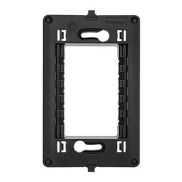 Suporte 2x4 para 3 Módulos Linha Plus Preto