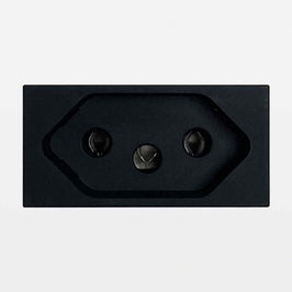 Tomada Módulo 2 Polos e Terra 10A Preto JB4165 Matix Go Legrand