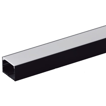Perfil Luminatti Sobrepor 30mm 3m Preto/Branco LM1314