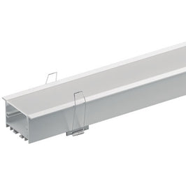 Perfil De LED Luminatti LM1217 Alumínio 3m 30mm Branco Embutir