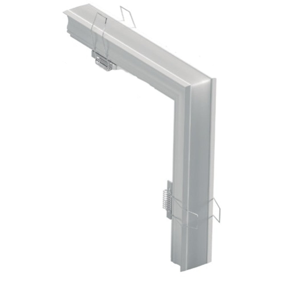 Curva Perfil Embutir 12mm Teto/Parede Alumínio Branco LM986