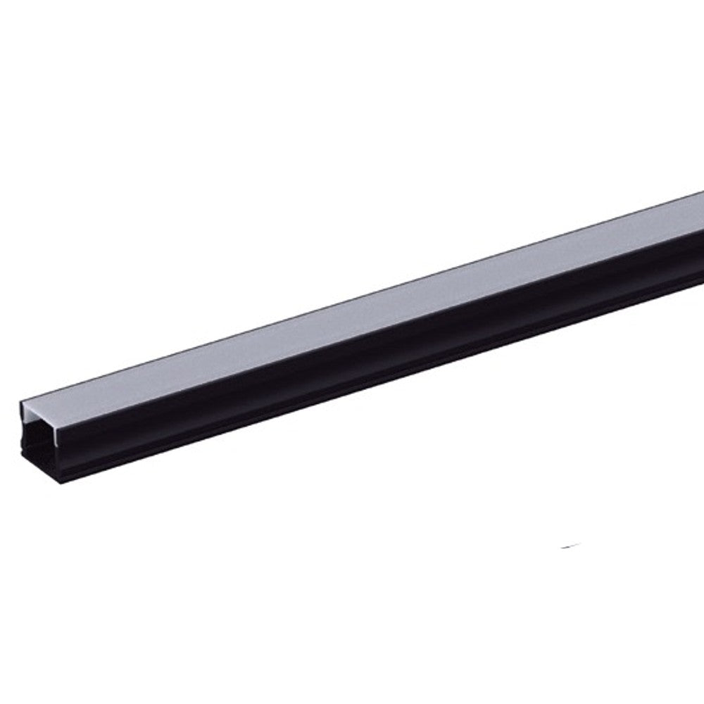 Perfil LM1312 Sobrepor 3 Metros 12mm Preto / Branco Luminatti 