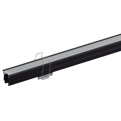 Perfil Embutir LM1288 2m 12mm Preto Luminatti 