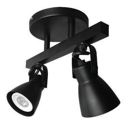 Spot Sobrepor 2xE27 Para Trilho Preto 1156 Vettro Lucci 
