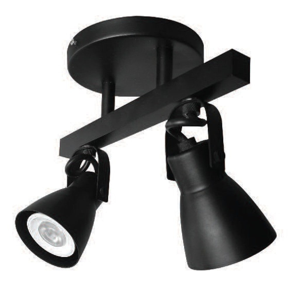 Spot Sobrepor 2xE27 Para Trilho Preto 1156 Vettro Lucci 