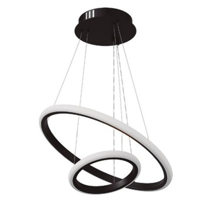Pendente LED Hevvy Horizon Rings 30W Preto