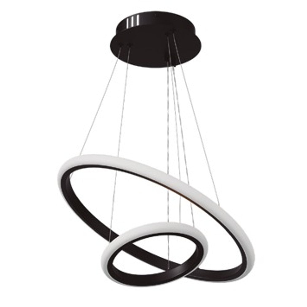 Pendente LED Hevvy Horizon Rings 30W Preto