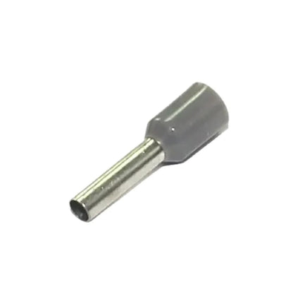Terminal Pino Tubular 4,0 Cinza com 100 unidades