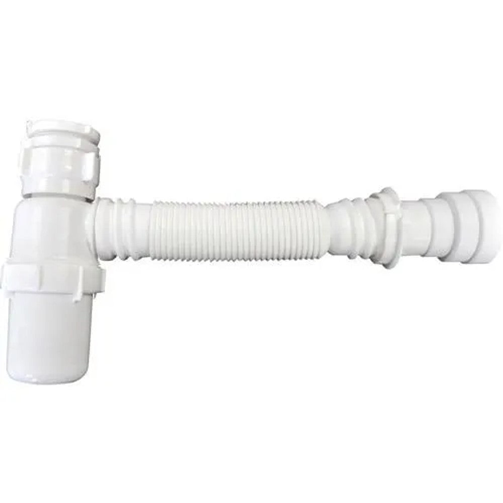 Sifão Sanfonado com Copo Universal Branco Astra