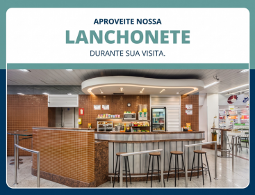 Lanchonete disponível para clientes durante a visita à Othon de Carvalho.