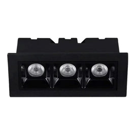 SPOT LM EMBUTIR 3X2W 3000K PRETO/PRETO LUMINATTI