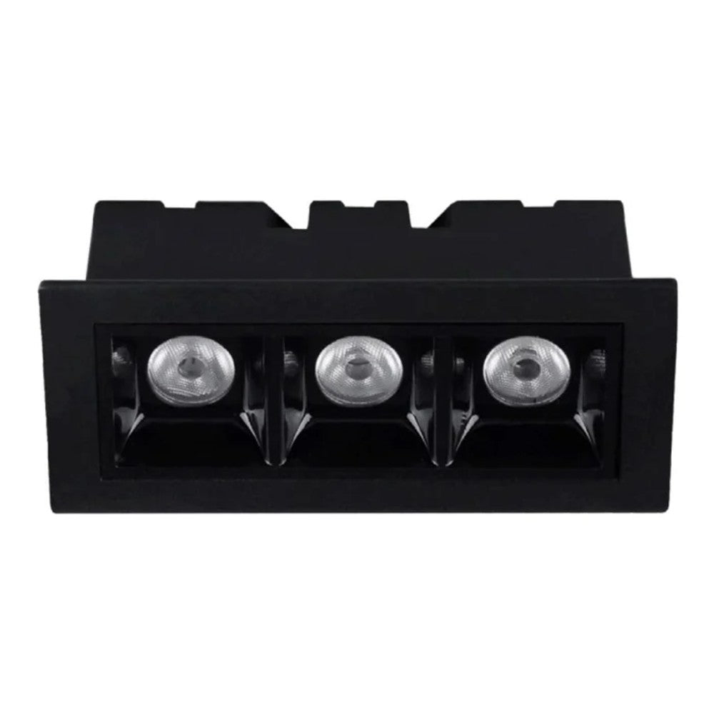 SPOT LM EMBUTIR 3X2W 3000K PRETO/PRETO LUMINATTI