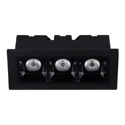 SPOT LM EMBUTIR 3X2W 3000K PRETO/PRETO LUMINATTI