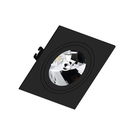 Spot Embutir Quadrado SAVE ENERGY Preto AR111 170x170x35mm