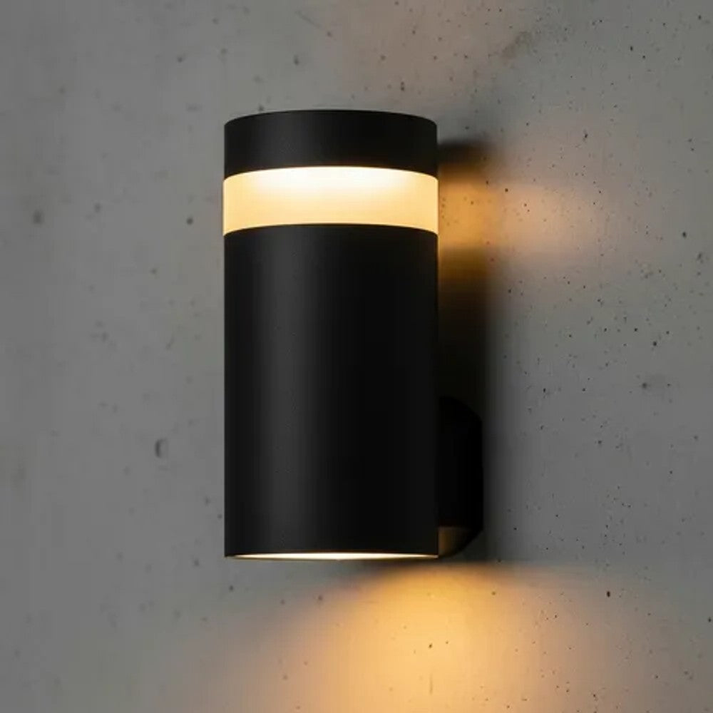 ARANDELA LED LM2229 VITR. TUB. 9W 2,7K PT PRETO LUMINATTI