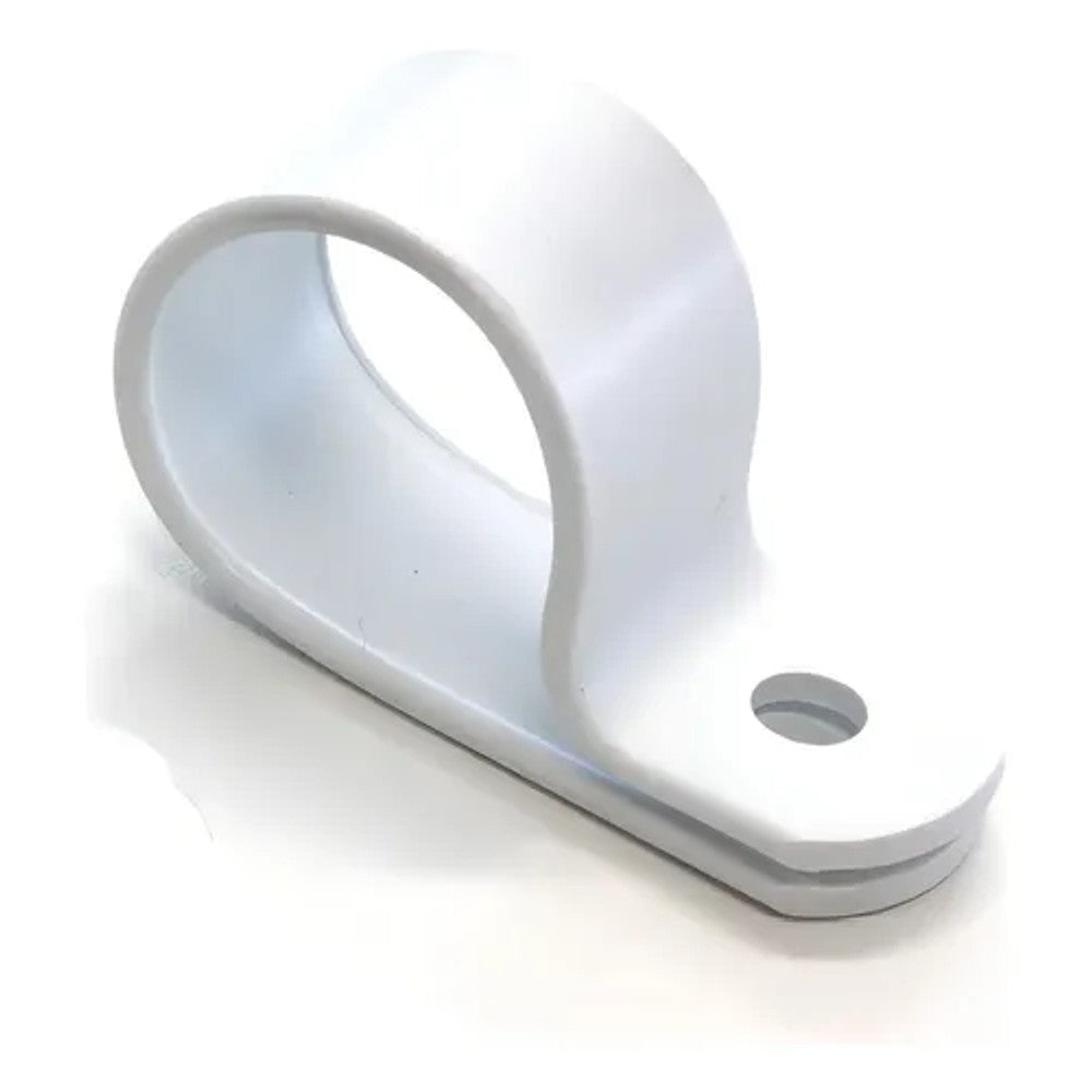 Abraçadeira Grampo 8,0mm Branco com 50 Peças