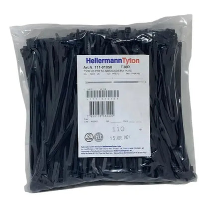Abraçadeira Nylon 150x3,5 Preto 500 Peças T30R Hellermann