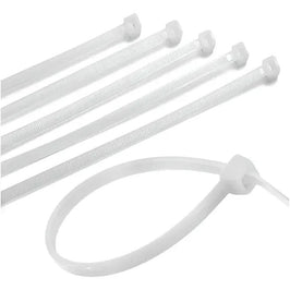 Abraçadeira de Nylon 100mm x 2,5mm Branca 100 Peças Inluss