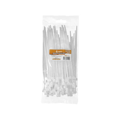 Abraçadeira de Nylon 150x3,5 mm Branca 100 Peças Inluss
