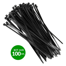 Abraçadeira de Nylon 200x2,5 mm Preto 100 Peças Inluss