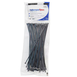 Abraçadeira de Nylon 200x2,5mm Preta 100 Peças T18L Hellermann
