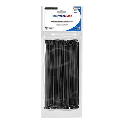 Abraçadeira de Nylon 200x4,6 Preto 100 Peças T50R Hellermann