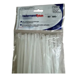 Abraçadeira de Nylon 390x4,6 mm Branco 100 Unidades T50L Hellermann