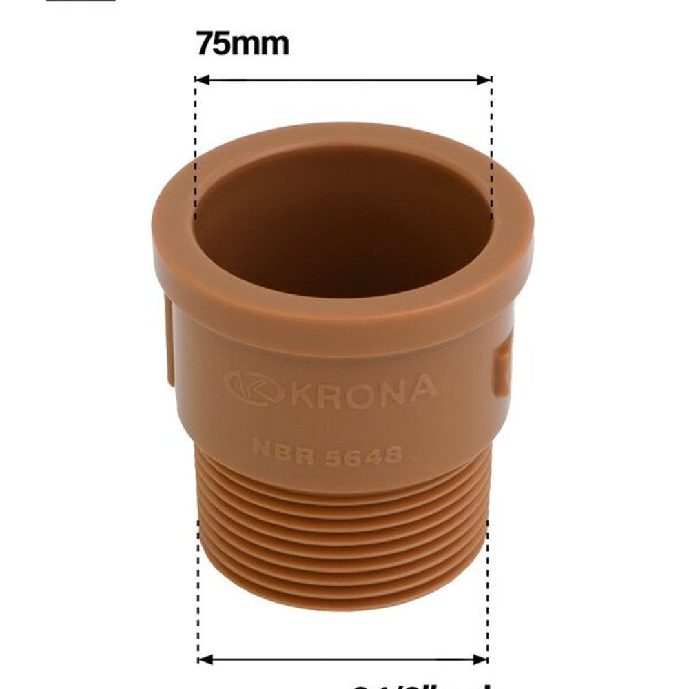 Adaptador Soldável Curto 75mm x 2.1/2 Polegadas 0338 Krona