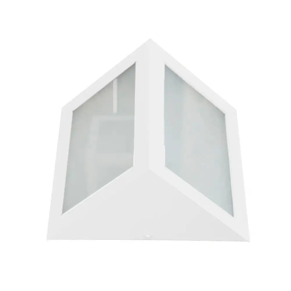 Arandela Fabrica da Luz 1570 Branco Texturizado Triangular 18x18cm 1 E27