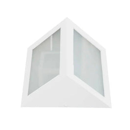 Arandela Fabrica da Luz 1570 Triangular 18x18 cm 1 E27 Branco Texturizado