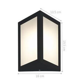 Arandela Fabrica da Luz 1575 Preto Triangular 23x23 1 E27
