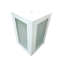 Arandela Fabrica da Luz 1575 Triangular 23x23cm 1 E27 Branco Texturizado