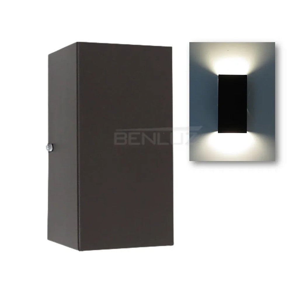 Arandela Fabrica da Luz 1710 Preto Retangular 30x11 cm 2 E27