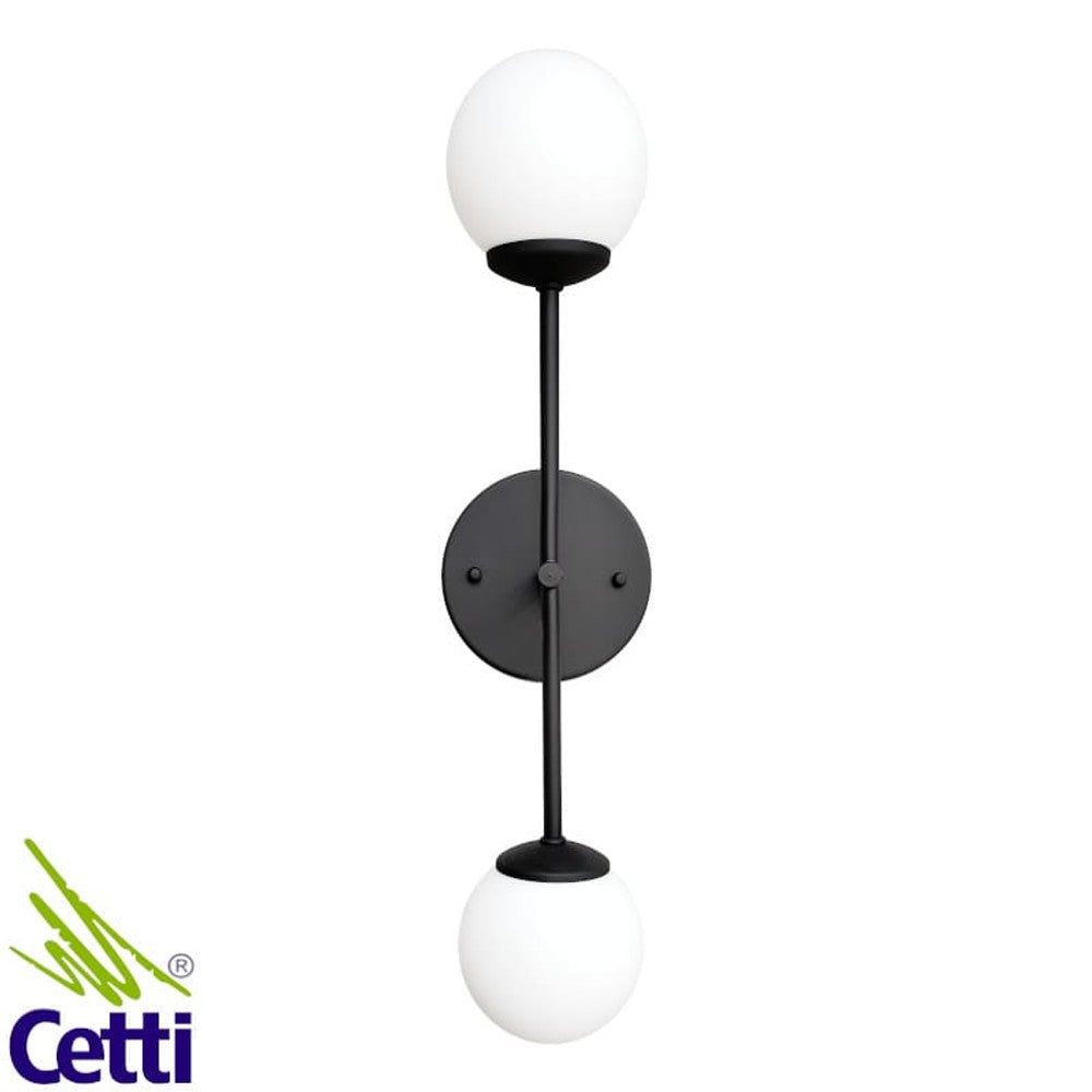 Arandela Ideal Sphera 2 Globos G9 Preto