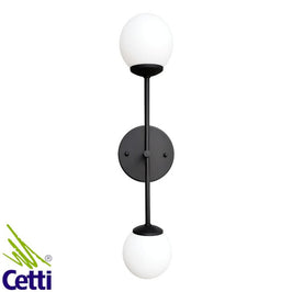 Arandela Ideal Sphera 2 Globos G9 Preto