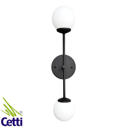 Arandela Ideal Sphera 2 Globos G9 Preto