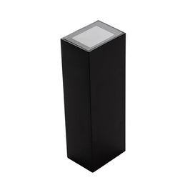 Arandela LED Gaya Focus Slim 5W 3000K Preta Fosca IP65 Policarbonato Vidro 12cm
