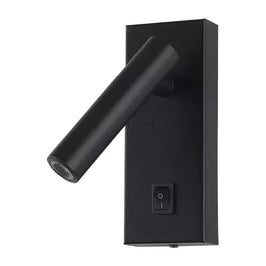 Arandela LED Gaya LeyA Direcionável Alumínio Preto 2W 3000K Parede Moderno IP20