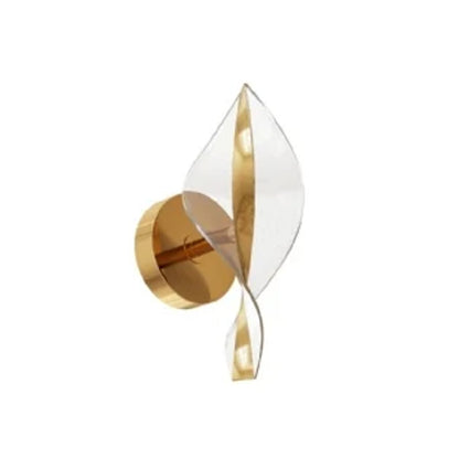 Arandela Leaf 3000K 7W Dourado Hevvy