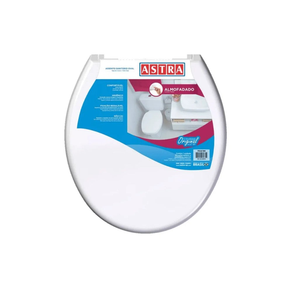 Assento Sanitário Almofadado TPK10 Branco Astra