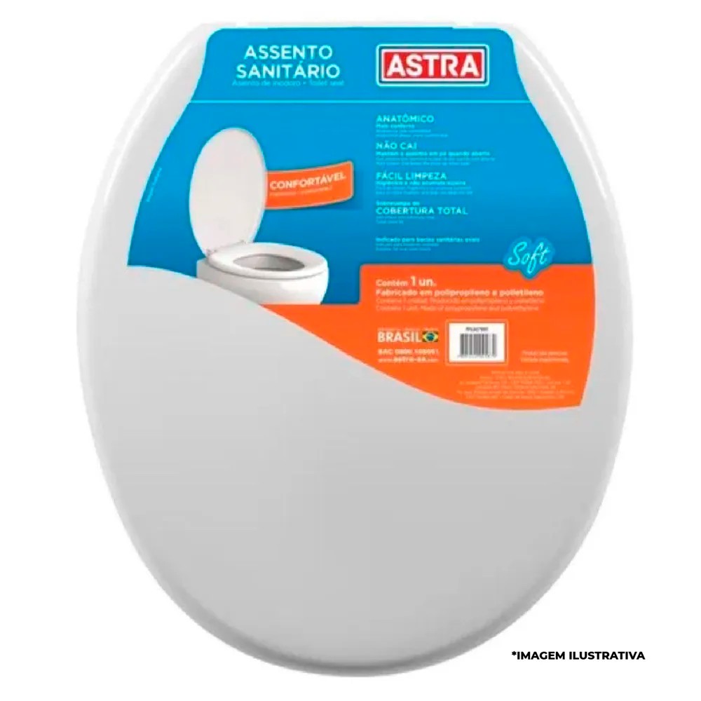 Assento Sanitário Soft TPJ/AS Branco Astra