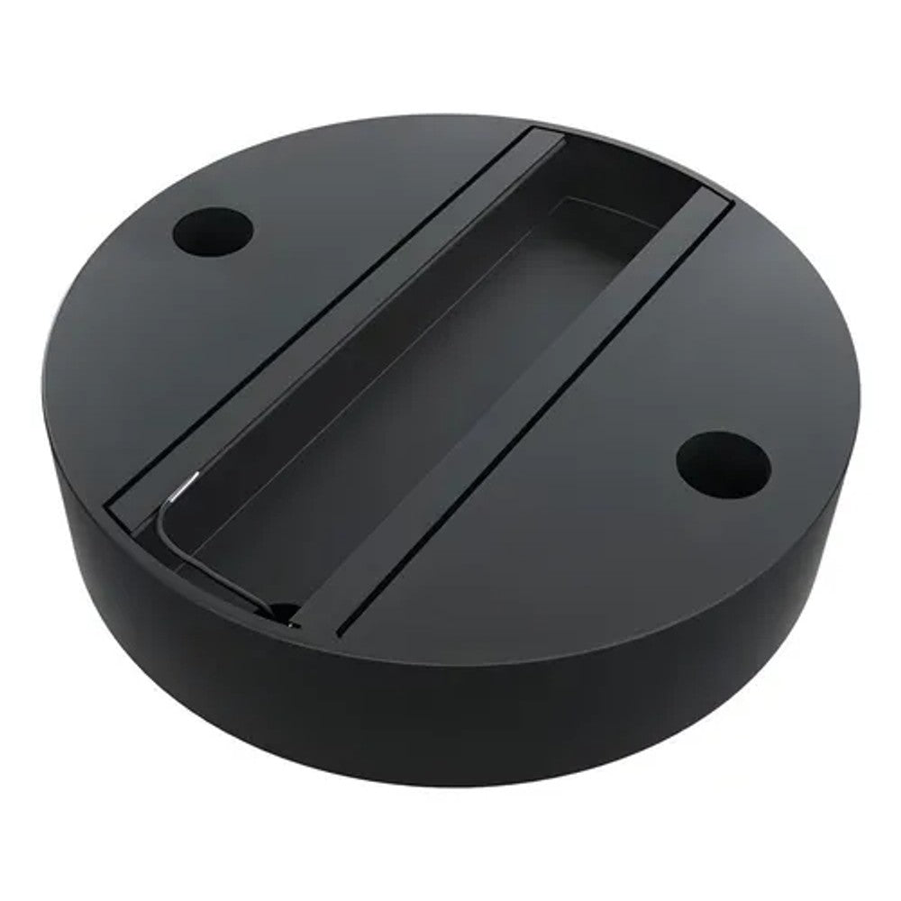 BASE SOBREPOR REDONDA P/ SPOT TRILHO LUMINATTI LM951 PRETO