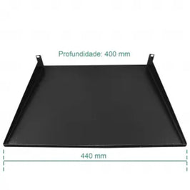 Bandeja Fixa 1U x 400mm 19 Polegadas Preto Maxmetal