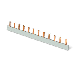Barramento Fase DIN Monofásico 12 Polos 63A 21cm Soprano