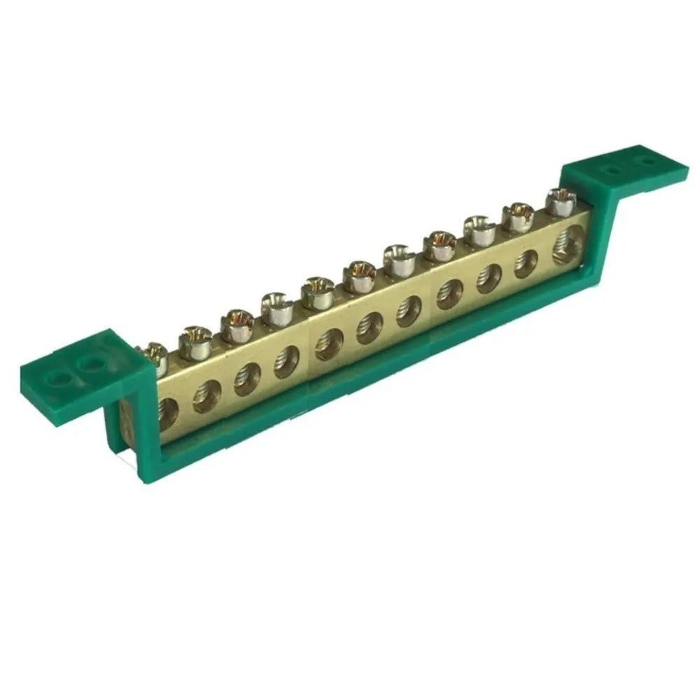 Barramento Terra 11 Terminais Verde SBT11 Steck